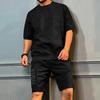 Abbigliamento sportivo estivo da uomo Abbigliamento da lavoro Cinque tasche Pantaloni Pantaloncini casual da spiaggia a maniche corte Tuta da uomo