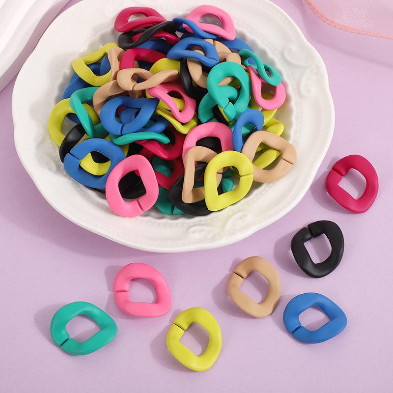 Matte Macaron Oval Buckle Chain - DIY Bag Accessory