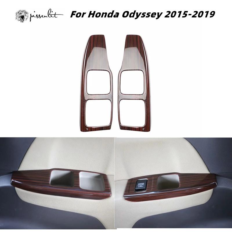 Fit For Honda Odyssey 2015 2016 2017 2018 19 Carbon Fiber Style Interior Trim Accessories Rear Seat Water Cup Panel ABS Sticker