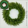 Green Pine & Cypress Holiday Wreath - Christmas Decoration for Home, Window, and Door Arrangement