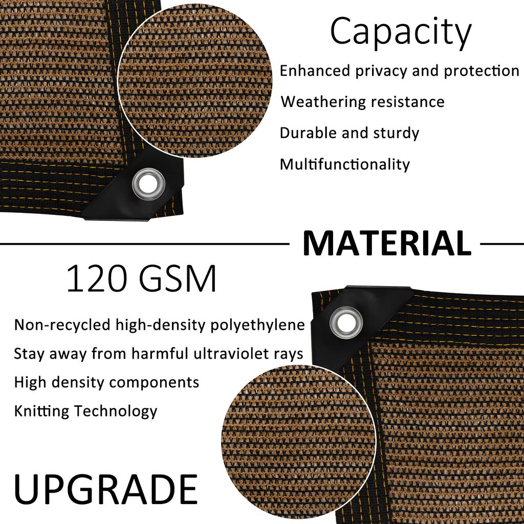 Balcony Sunshade Net Privacy Fence Screen Outdoors Anti-UV Panels Mesh Cover Effective Shading Shade Swimming Pool Net Cover