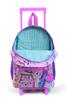 Minik Yuva Squeegee Backpack Pink Purple Fashion Girl με μοτίβο σε δύο διαμερίσματα 24055