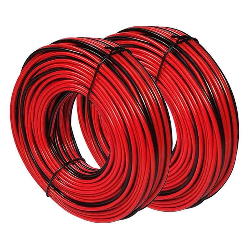 Tin-Plated Copper PVC Stranded Wire 2468, Red & Black, 30-16AWG for LEDs and Electronics