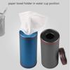 Creative Car Tissue Box Holder Frosted Aluminum Alloy Cup Holder Paper Towel Holder Auto Interior