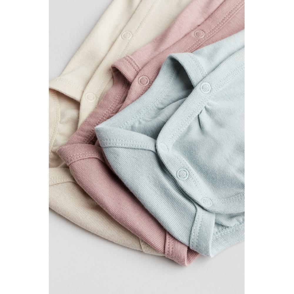 

Боди HM Wrap Style, комплект из 5 предметов, пыльно-розовый, светло-бирюзовый