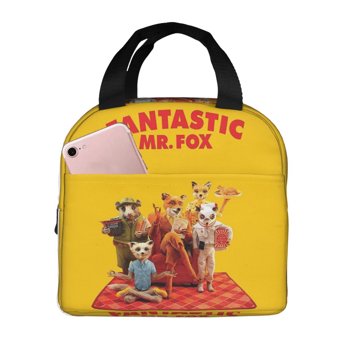 Fantastic Mr Fox Movie Poster Insulated Lunch Bag for Women Kids Leakproof Food Boxes Thermal Lunch Box Tote One Size