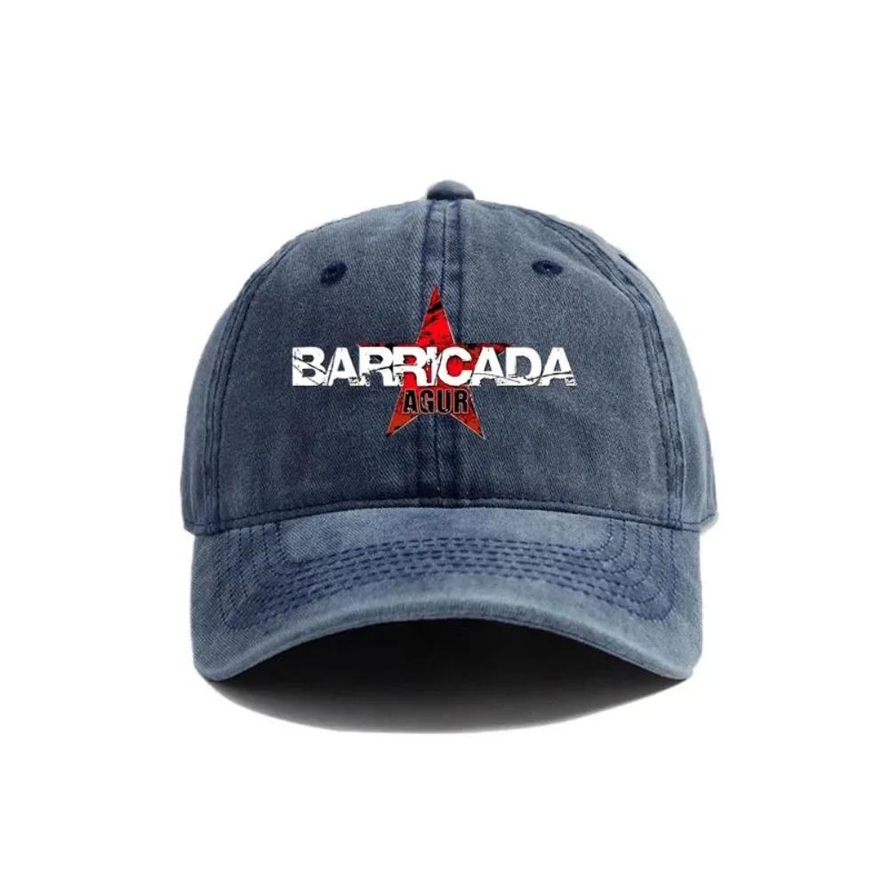 2025 Summer Outdoor Sunscreen Barricada Band Rock Spanish Distressed Baseball Cap Cool Men Retro Summer Adjustable Gift Dad Hat