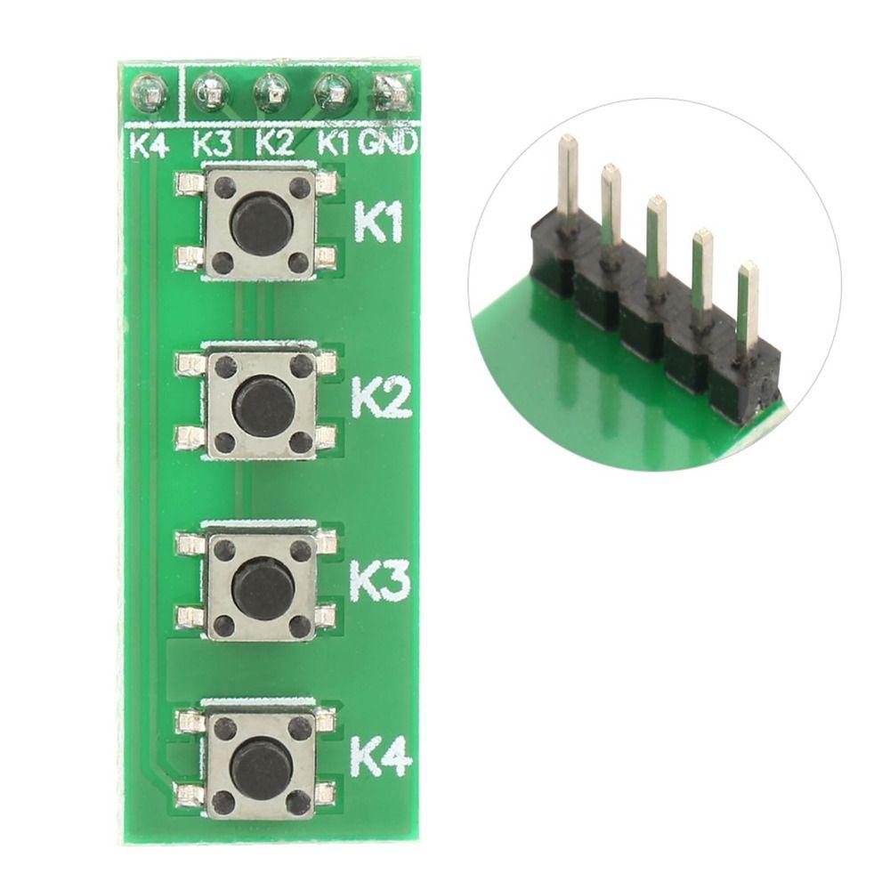Keyboard Replacement Universal 4 Key Keyboard Module Industrial Grade Push Button Switch Module Keyboard Board Maker Projects