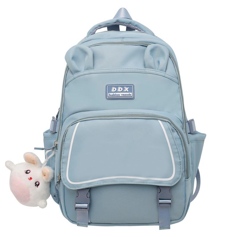 Small Fresh Nylon Backpack For Girls With Cute Design And Adjustable Straps For Daily Use