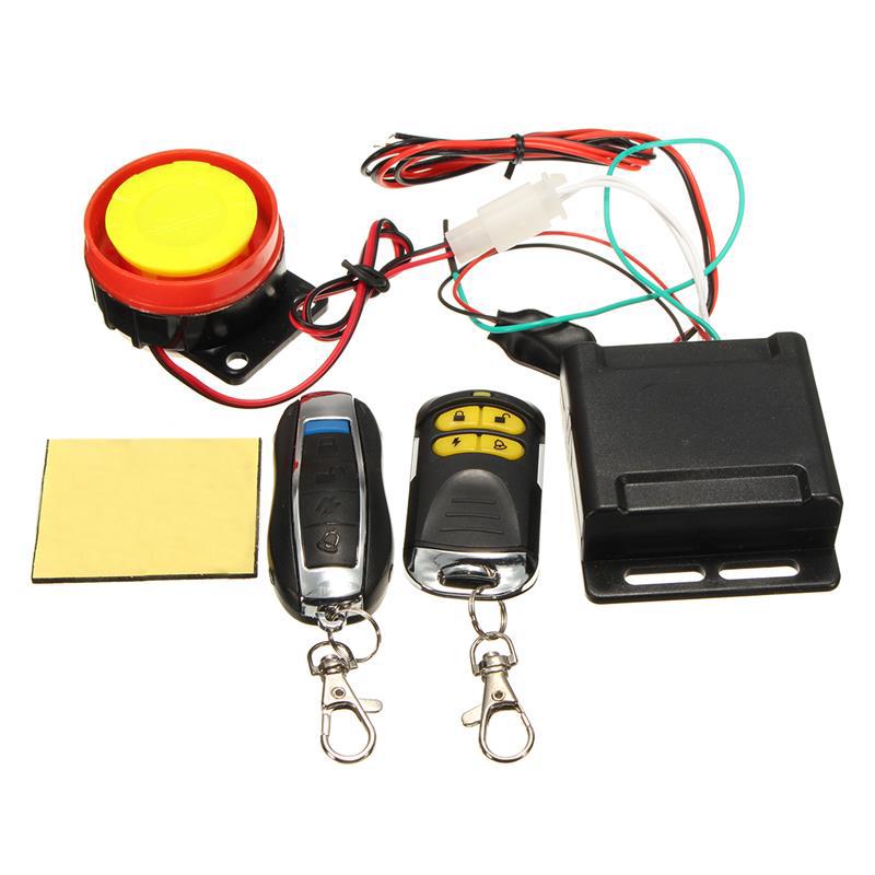 JIUY Alarm For Motorcycle Motorbike Scooter Anti-Theft Alarm Security System Universal Wireless Remote Control 120db black