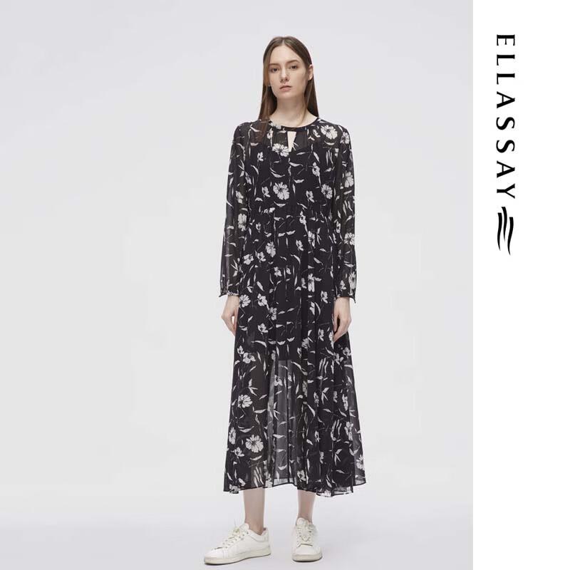ELLASSAY Elegant Jacquard Mid-Length Dress