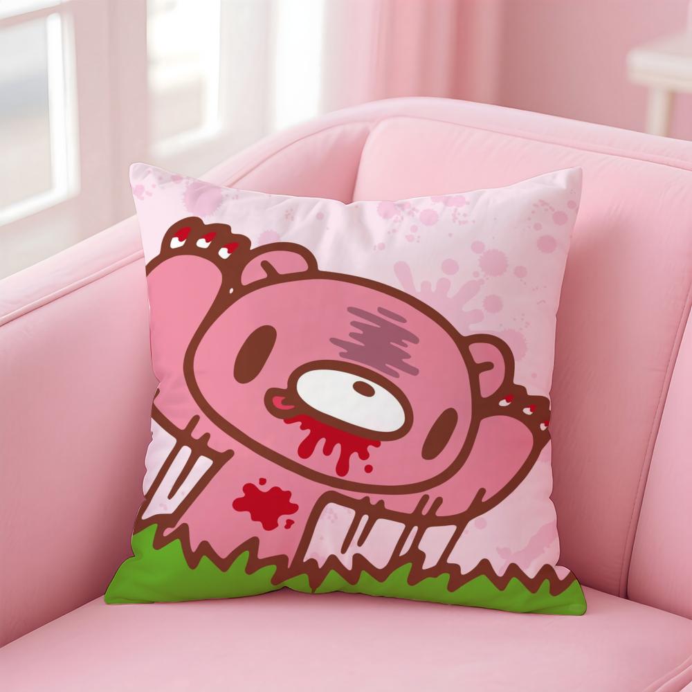 Cartoon G-GloomyS Bear Cushion Cover Home & Car Multi-Scene Pillow Cover - Reversible, Soft & Durable for Daily Use