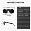 Luxury Retro Square Sunglasses For Men Women UV400 Protection Fashion Driving Fishing Brand Designer Eyewear