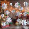 15pcs 3D Large Iridescent Paper Snowflakes Winter Ornament - Snowflakes in 3 Sizes Hanging Ornaments for Winter Wonderland Decorations Frozen