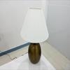 Table Lamp Shade Fabric Antique Raw Brass Base Tables Lamps Lights 20" Home Decorative