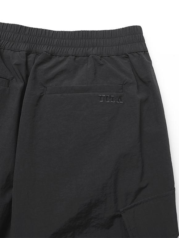 UCLA Unisex Full Elastic Waist Synthetic Fiber Wide Pants [Black](Ua3Lp82_39)