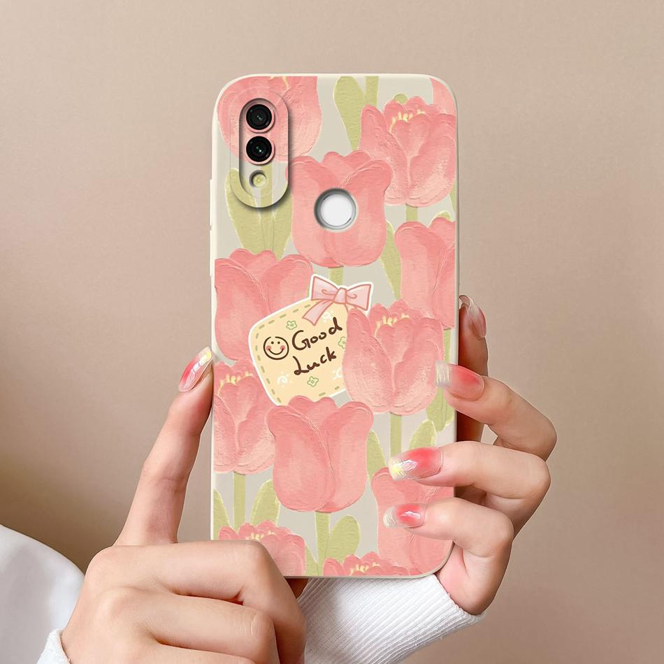 Case For Xiaomi Redmi 7 Cute Candy Painted Cover For Redmi7 Soft Liquid Silicone Upgrade Lens Protection Anti Drop Phone Shell