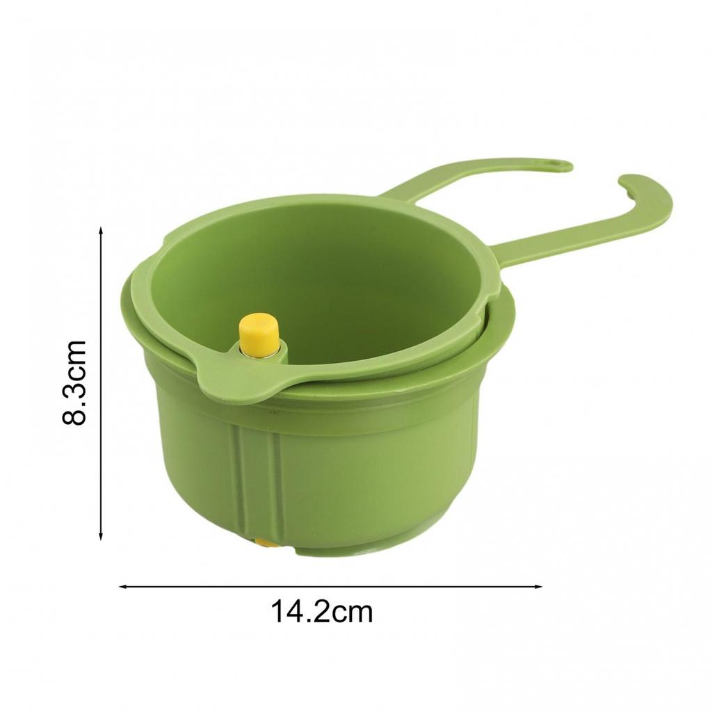 Multi Use Sink Hanging Strainer Basket with Detachable Bottom Cover and Filter
