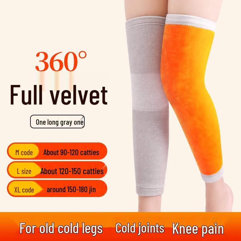 Fleece-Lined Knee Sleeves for Elderly: Warm, Thick, Seamless Cold Protection for Joints in Winter