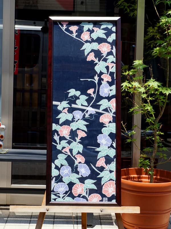 Dyeing Anbo Hand Towel Glory with a Subtle Navy Blue Authentic Dyed Cotton Made in 35cm x 100cm "Morning Base" 100% Tokuoka, Japan,