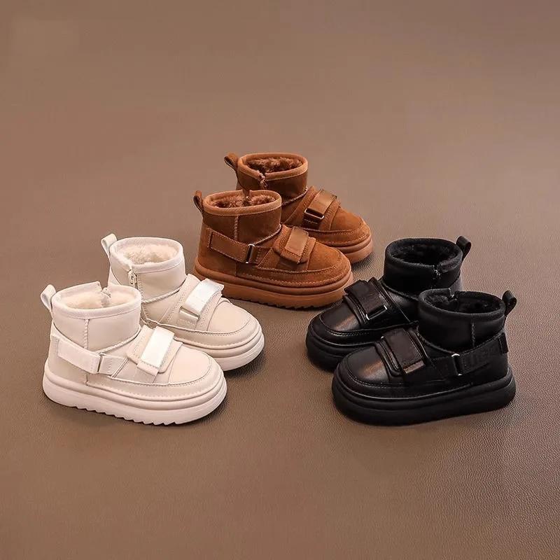 Children Shoes Infant Winter Anti Slip Cotton Plush Snow Boots Fashion Girls Soft Soled Sneakers Botas De Invierno Para Mujer
