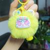 Cute Furry Bear Keychain Lovely Plush Bear Pendant Flower Sea Bear Keychain  Bag Ornaments