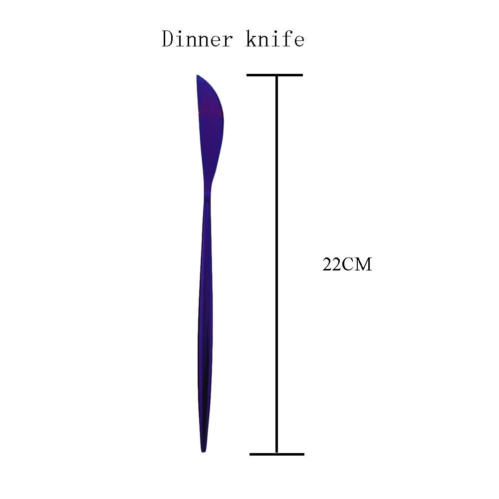 Gold Dinnerware Set Rainbow Tableware Dinner Set Stainless Steel Cutlery Set Mirror Knife Fork Tea Spoon Silverware Flatware Set
