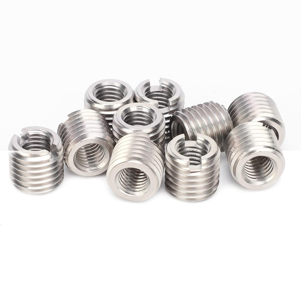 10Pcs Thread Inserts Male Female Reducing Nut Repair Tool Stainless Steel Fastener Hardware