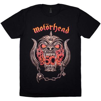 Motorhead Unisex T-Shirt: 50 Years Warpig Red Gradient (Black)