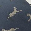 Used HERMES tie Animal motif silk Navy gray gray business
