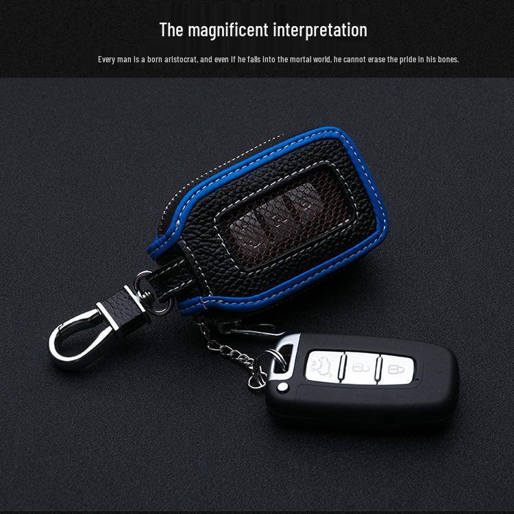 Premium Leather Car Key Case for Luxury Vehicles - Universal Fit