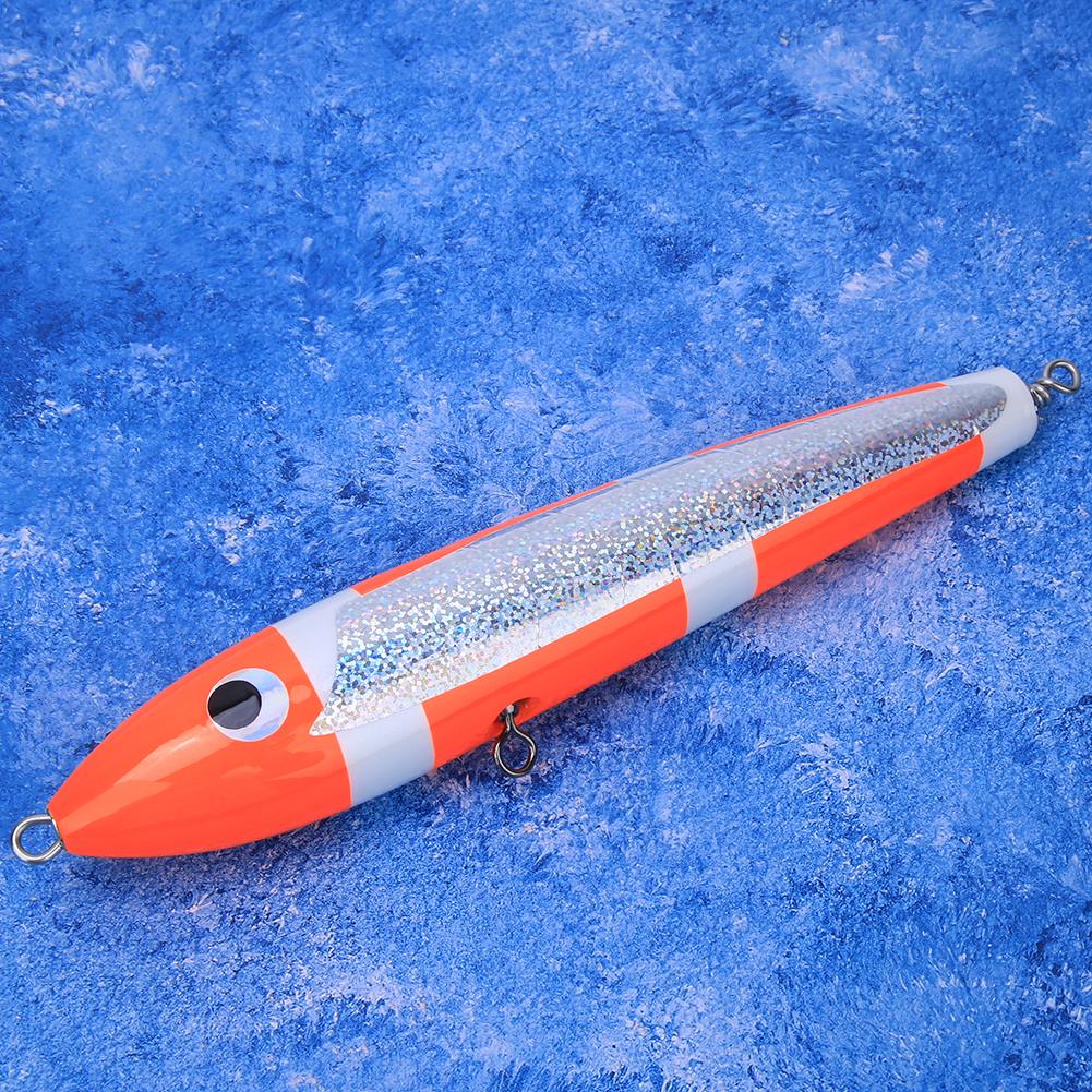 90g Sea Fishing Pencil Wooden Artificial Lifelike Tuna Lures Fishing Baits Fish Tackle AccessoryYellow