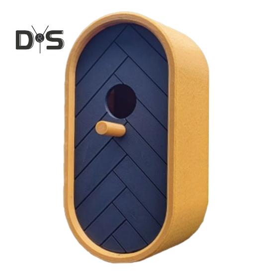 

Напечатанный на 3D-принтере домик для птиц, настенный домик для диких птиц, декоративный садовый домик для птиц небольших размеров, колибри, крапивников, вьюрков чёрный