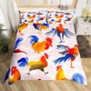 Farm 3D chicken Duvet Cover Rooster Goose Duck for Kid Teen women men gifts Farmhouse Animals for bedroom decorations Queen king