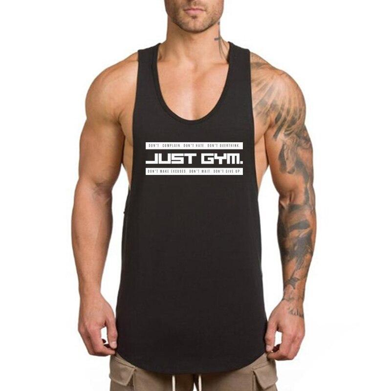 Do The Work  New Arrival Mens Fashion Casual Breathable O-neck Pure Cotton Printed Summer Bodybuilding Fitness Gym Sports Vest