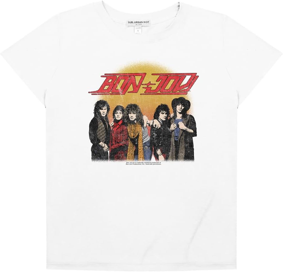 Bon Jovi Band Retro Graphic T-shirt S