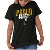 US Army Proud Wife Military Logo Womens Graphic Crewneck T Shirt Tee