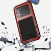 LOVE MEI Für Samsung Galaxy S23+ Stoßfeste Handyhülle Silikon+Metall Fallfestes Smartphone-Cover mit Hartglasfolie