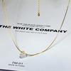 Exquisite Simple Popular Zircon Clavicle Chain Transparent Bag Pendant Necklace Clavicle Chain Wild Party Ladies Jewelry