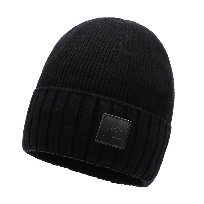 

Лыжная шапка Зимняя Защищающая от холода Теплая Вязаная шерстяная шапка Мужская Бархатная Защита ушей Ветрозащитная шапка