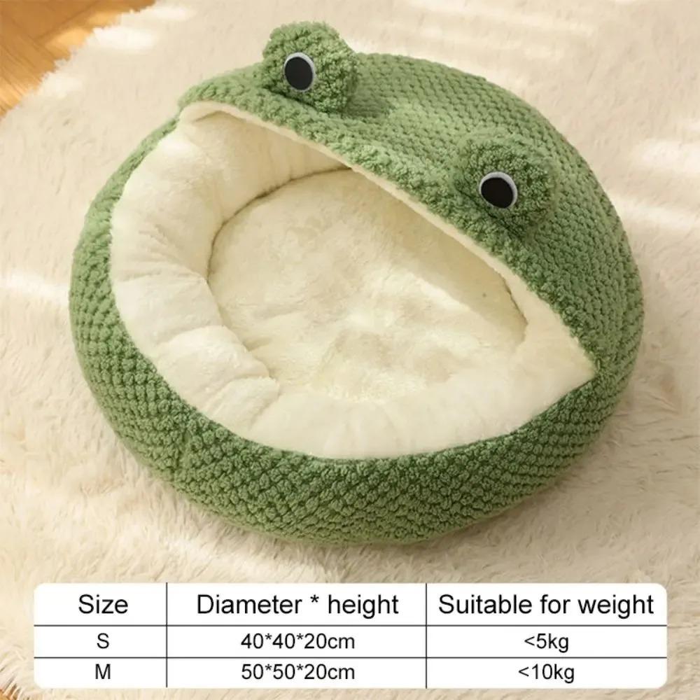 Beds Cats Warm Bed Fluffy Cushions for Winter Houses Plush Goods Pet Supplies House Kitten Basket Puppy Accessories Habitats Dog