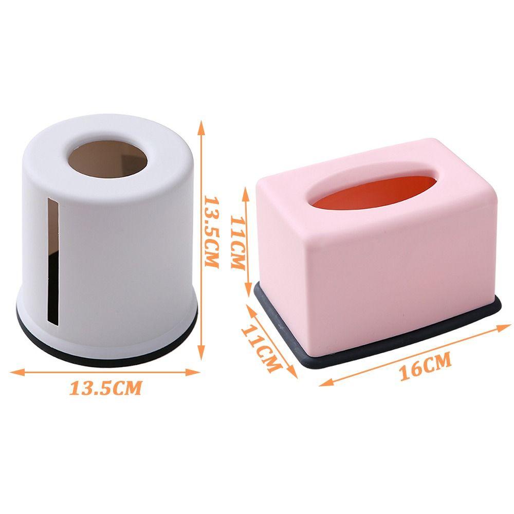 Plastic Paper Towel Box Cylinder/Square Napkin Holder New Tissue Case  Household Use