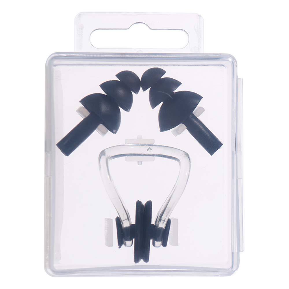 Soft Silicone Noise Earplug Silicone Nose Protector Clip Swimming Earplug Nose Clip  Bathing