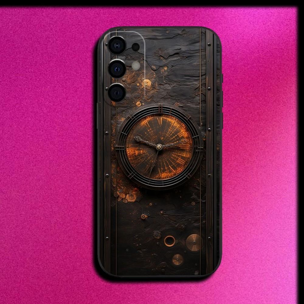 

Wood Compass Clock ART Phone Case For Samsung S25,S24,S21,S22,S23,S30,Ultra,S20,Plus,Fe,Lite,Note,10,9,5G Black Cover Samsung S235G