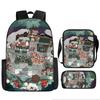 Christmas Backpack, 3D Digital Printed Backpack, Shoulder Bag, Pencil Case, Three-Piece Set