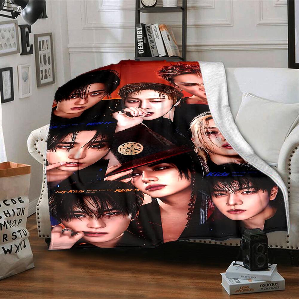 Kpop Group Dynamics Blanket Soft Throw Blanket For Home Bedroom Bed Sofa Travel Office Solid Christmas Blanket