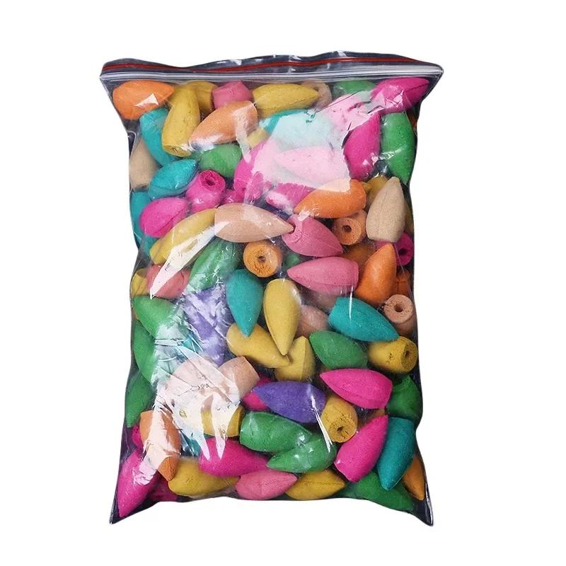 

60 шт. конусов благовоний с обратным потоком для водопада, смешанные натуральные ароматы, держатель для курильницы с водопадом, подарок, идеально подходит для ароматерапии во время занятий йогой mix 60pcs