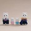 Miniature Dollhouse Pretend Play Figures for Kids Dollhouse Forest Family Doll Rabbit Bear Squirrel Family Animal Birthdays Gift