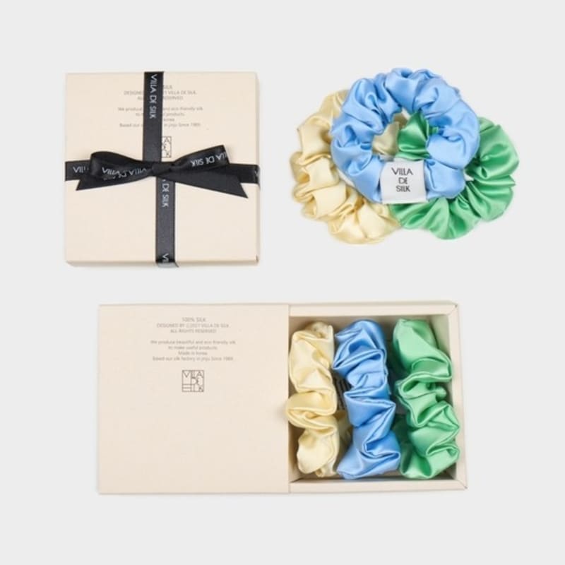 

VILLA DE SILK Детские резинки-скранчи 3 шт. (Кремовый/Небесно-голубой/Мятный) one