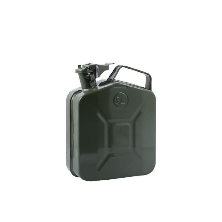 Steel Fuel Storage Container with Ergonomic Handle High Capacity Metal Jerry Can Leak Proof Spout for Home & Workshop